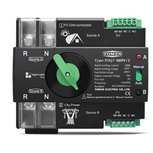 Chave Transferência Automática ATS Monofásica 2 Polos 220V 100A